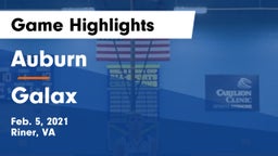 Auburn  vs Galax  Game Highlights - Feb. 5, 2021