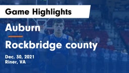 Auburn  vs Rockbridge county Game Highlights - Dec. 30, 2021