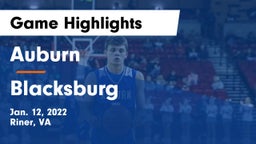 Auburn  vs Blacksburg  Game Highlights - Jan. 12, 2022