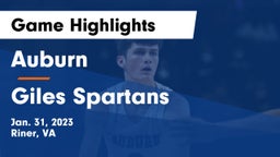 Auburn  vs Giles  Spartans Game Highlights - Jan. 31, 2023
