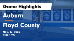 Auburn  vs Floyd County  Game Highlights - Nov. 17, 2023