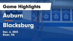 Auburn  vs Blacksburg  Game Highlights - Dec. 6, 2023