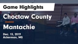 Choctaw County  vs Mantachie Game Highlights - Dec. 13, 2019