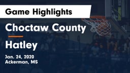 Choctaw County  vs Hatley  Game Highlights - Jan. 24, 2020