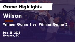 Wilson  vs Winner Game 1 vs. Winner Game 3 Game Highlights - Dec. 28, 2022