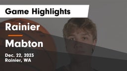 Rainier  vs Mabton  Game Highlights - Dec. 22, 2023