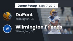 Recap: DuPont  vs. Wilmington Friends  2019
