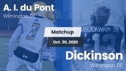 Matchup: A.I.DuPont vs. Dickinson  2020