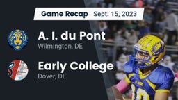 Recap: A. I. du Pont  vs.  Early College  2023