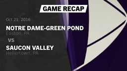 Recap: Notre Dame-Green Pond  vs. Saucon Valley  2016