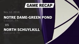 Recap: Notre Dame-Green Pond  vs. North Schuylkill  2016