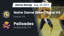 Recap: Notre Dame Green Pond HS vs. Palisades  2017