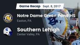 Recap: Notre Dame Green Pond HS vs. Southern Lehigh  2017