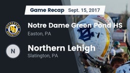 Recap: Notre Dame Green Pond HS vs. Northern Lehigh  2017