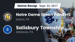 Recap: Notre Dame Green Pond HS vs. Salisbury Township  2017