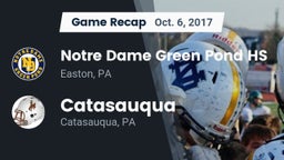 Recap: Notre Dame Green Pond HS vs. Catasauqua  2017
