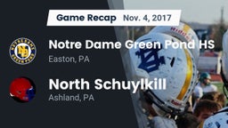 Recap: Notre Dame Green Pond HS vs. North Schuylkill  2017