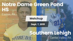 Matchup: Notre Dame Green vs. Southern Lehigh  2018
