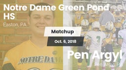 Matchup: Notre Dame Green vs. Pen Argyl  2018