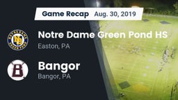 Recap: Notre Dame Green Pond HS vs. Bangor  2019