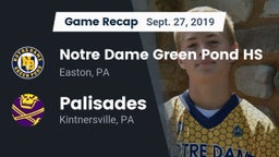 Recap: Notre Dame Green Pond HS vs. Palisades  2019
