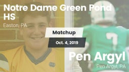 Matchup: Notre Dame Green vs. Pen Argyl  2019