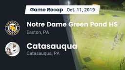 Recap: Notre Dame Green Pond HS vs. Catasauqua  2019