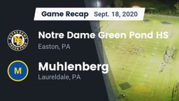 Recap: Notre Dame Green Pond HS vs. Muhlenberg  2020