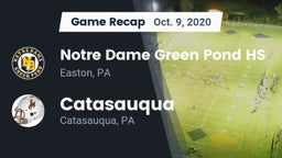 Recap: Notre Dame Green Pond HS vs. Catasauqua  2020