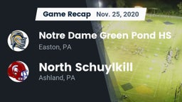 Recap: Notre Dame Green Pond HS vs. North Schuylkill  2020