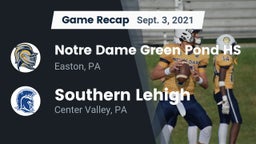 Recap: Notre Dame Green Pond HS vs. Southern Lehigh  2021