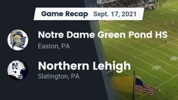 Recap: Notre Dame Green Pond HS vs. Northern Lehigh  2021