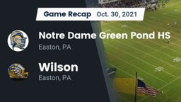 Recap: Notre Dame Green Pond HS vs. Wilson  2021