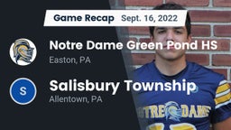 Recap: Notre Dame Green Pond HS vs. Salisbury Township  2022