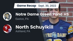 Recap: Notre Dame Green Pond HS vs. North Schuylkill  2022