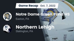 Recap: Notre Dame Green Pond HS vs. Northern Lehigh  2022