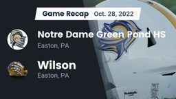 Recap: Notre Dame Green Pond HS vs. Wilson  2022