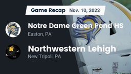 Recap: Notre Dame Green Pond HS vs. Northwestern Lehigh  2022