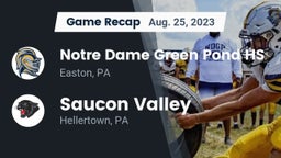 Recap: Notre Dame Green Pond HS vs. Saucon Valley  2023
