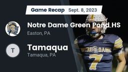 Recap: Notre Dame Green Pond HS vs. Tamaqua  2023