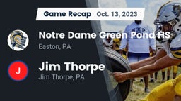 Recap: Notre Dame Green Pond HS vs. Jim Thorpe  2023