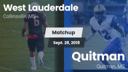 Matchup: West Lauderdale vs. Quitman  2018