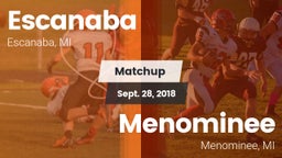 Matchup: Escanaba vs. Menominee  2018