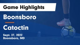 Boonsboro  vs Catoctin  Game Highlights - Sept. 27, 2022