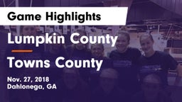Lumpkin County  vs Towns County  Game Highlights - Nov. 27, 2018