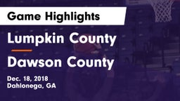 Lumpkin County  vs Dawson County Game Highlights - Dec. 18, 2018