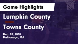 Lumpkin County  vs Towns County  Game Highlights - Dec. 28, 2018