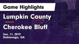 Lumpkin County  vs Cherokee Bluff   Game Highlights - Jan. 11, 2019