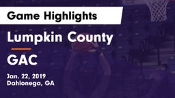 Lumpkin County  vs GAC  Game Highlights - Jan. 22, 2019