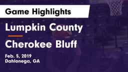 Lumpkin County  vs Cherokee Bluff   Game Highlights - Feb. 5, 2019